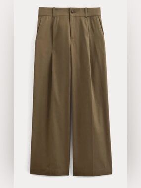 Everlane wide leg trousers in butter smooth